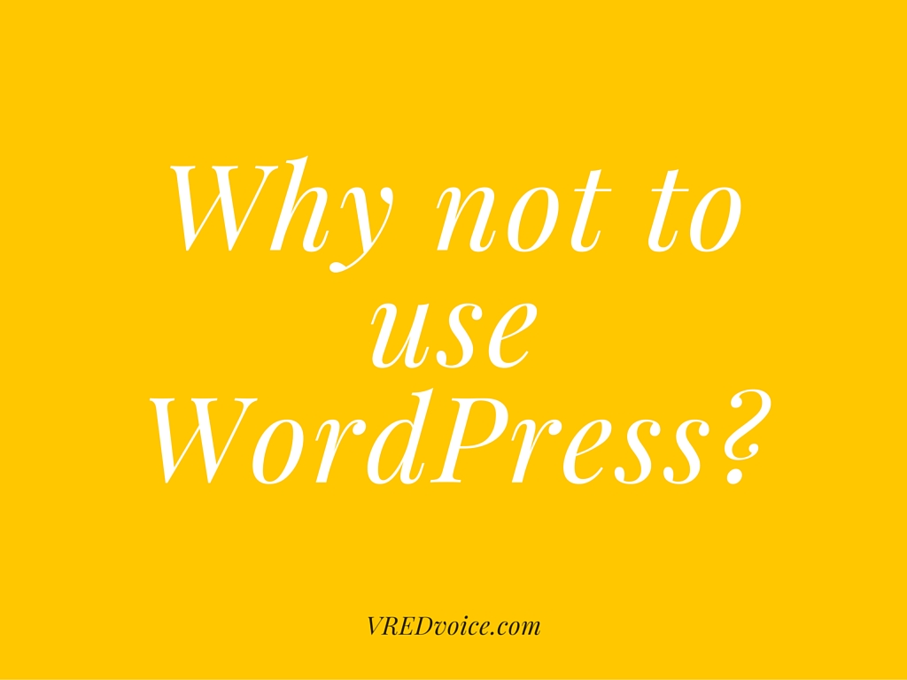 Why not to use wordpress in your domain name?